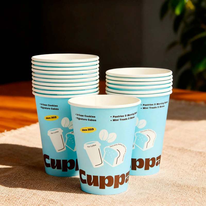 16 oz Custom Compostable Paper Cups RacetopPrint