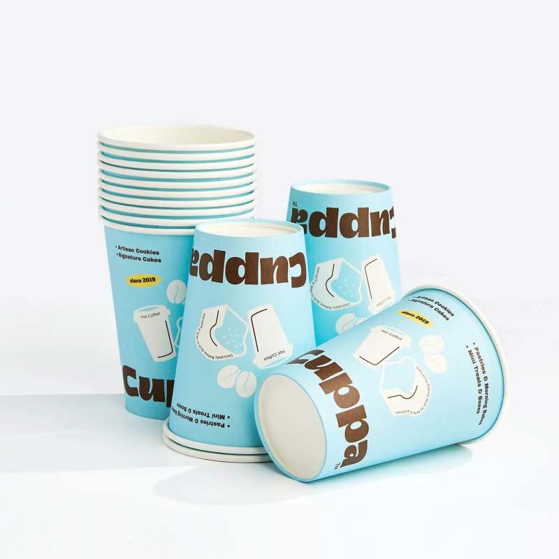 16 oz Custom Compostable Paper Cups RacetopPrint