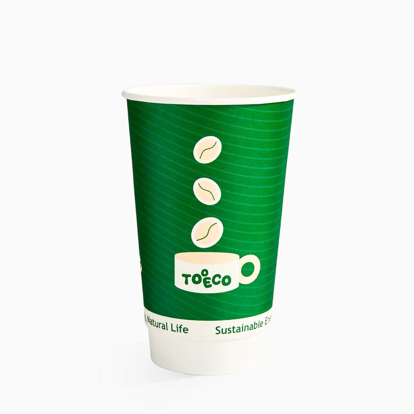 16 oz Custom Compostable Double Wall Paper Cups-SPU RacetopPrint