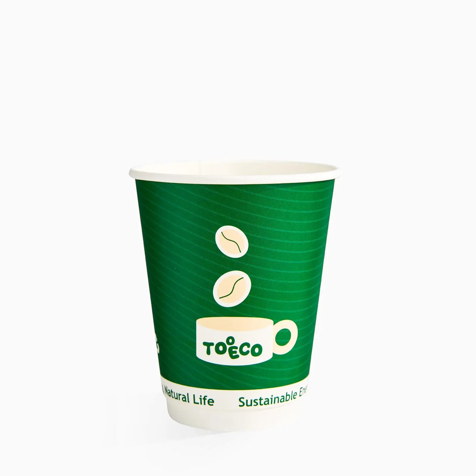 12 oz Custom Compostable Double Wall Paper Cups-SPU RacetopPrint