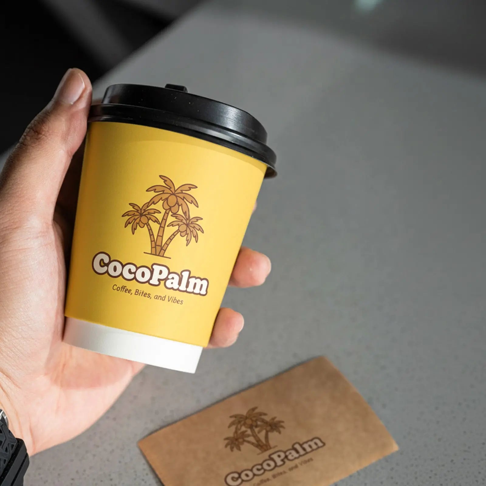 8 oz Custom Recyclable Double Wall Paper Cups with Lids-SPU RacetopPrint