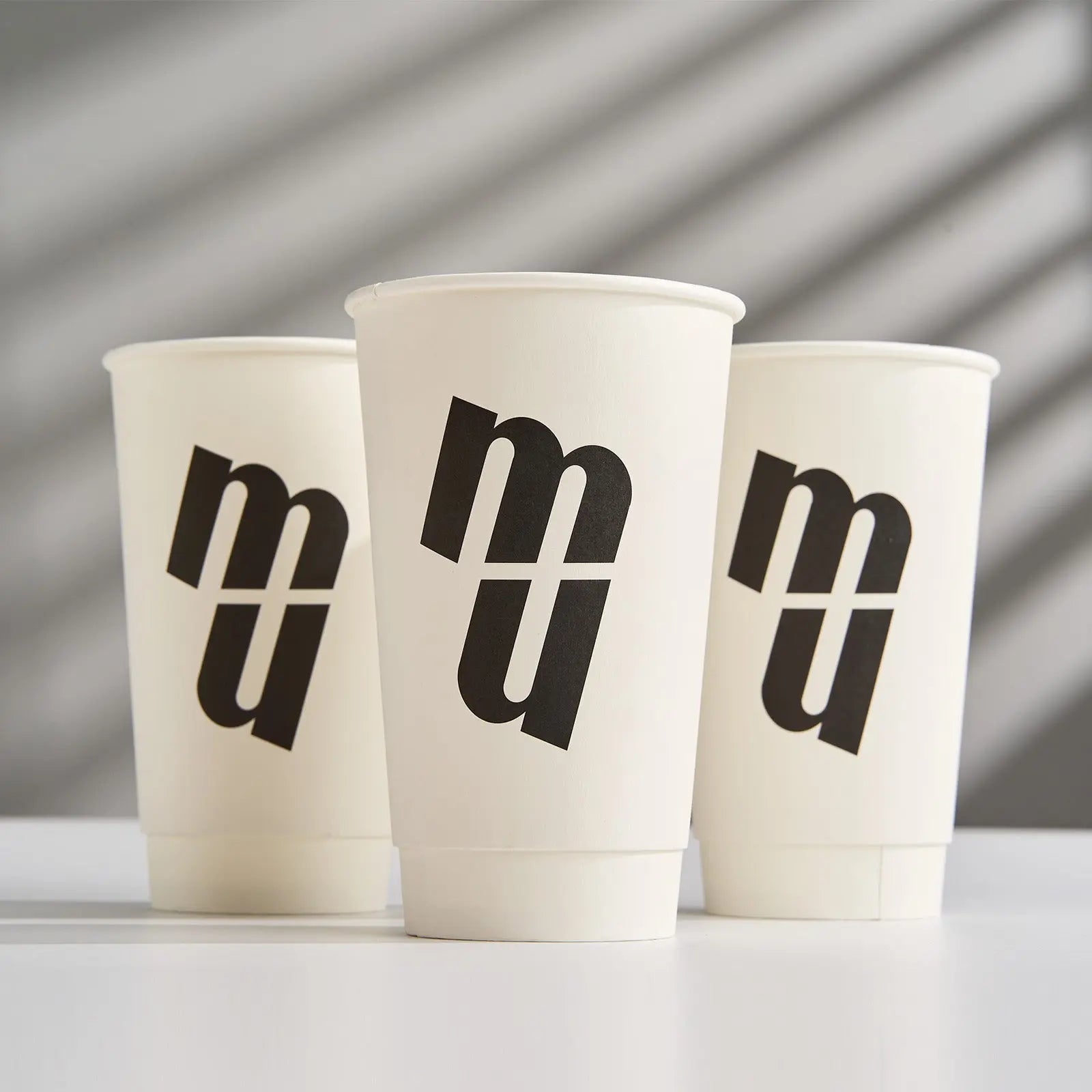 16 oz Custom Compostable Double Wall Paper Cups-SPU RacetopPrint