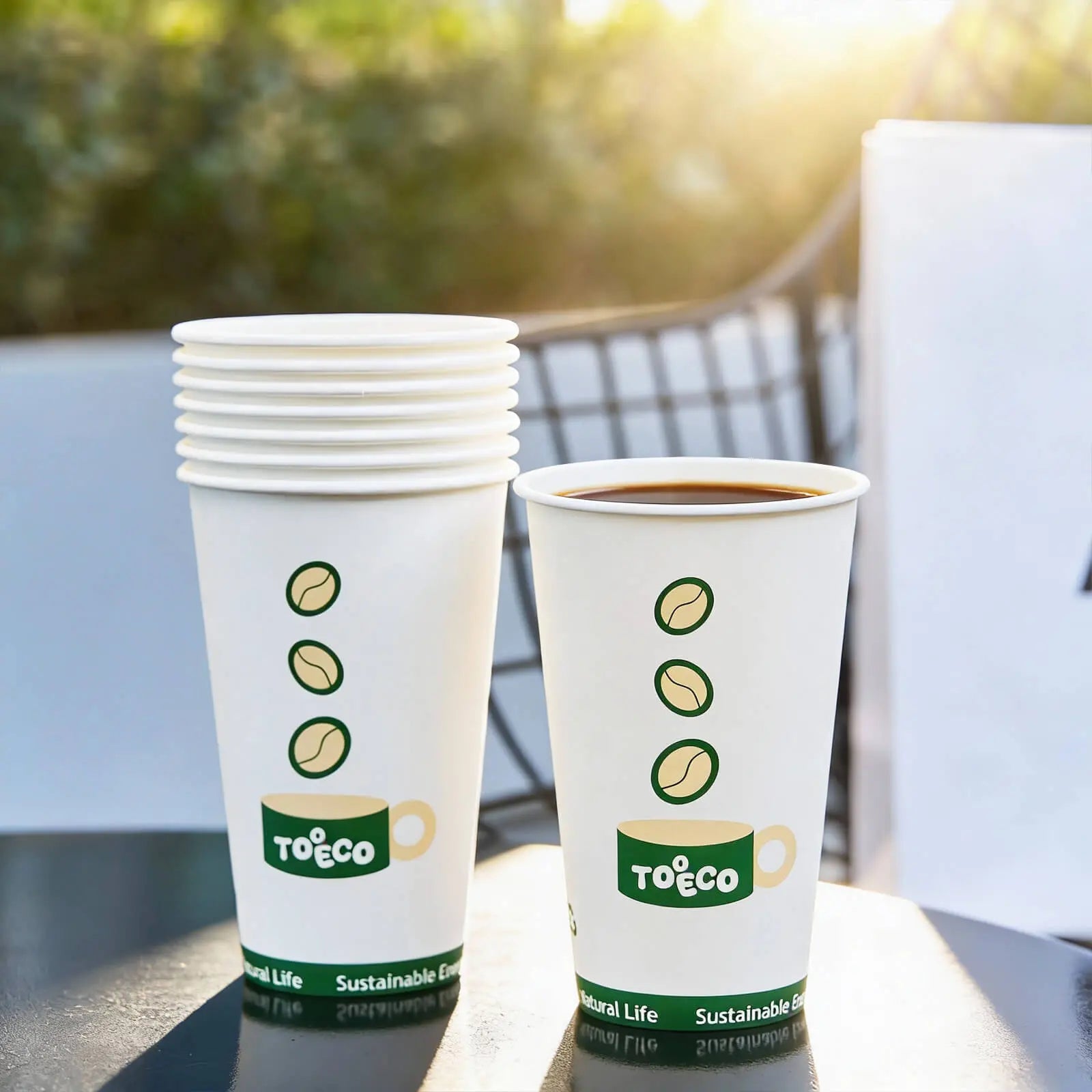 16 oz Custom Compostable Paper Cups-SPU RacetopPrint