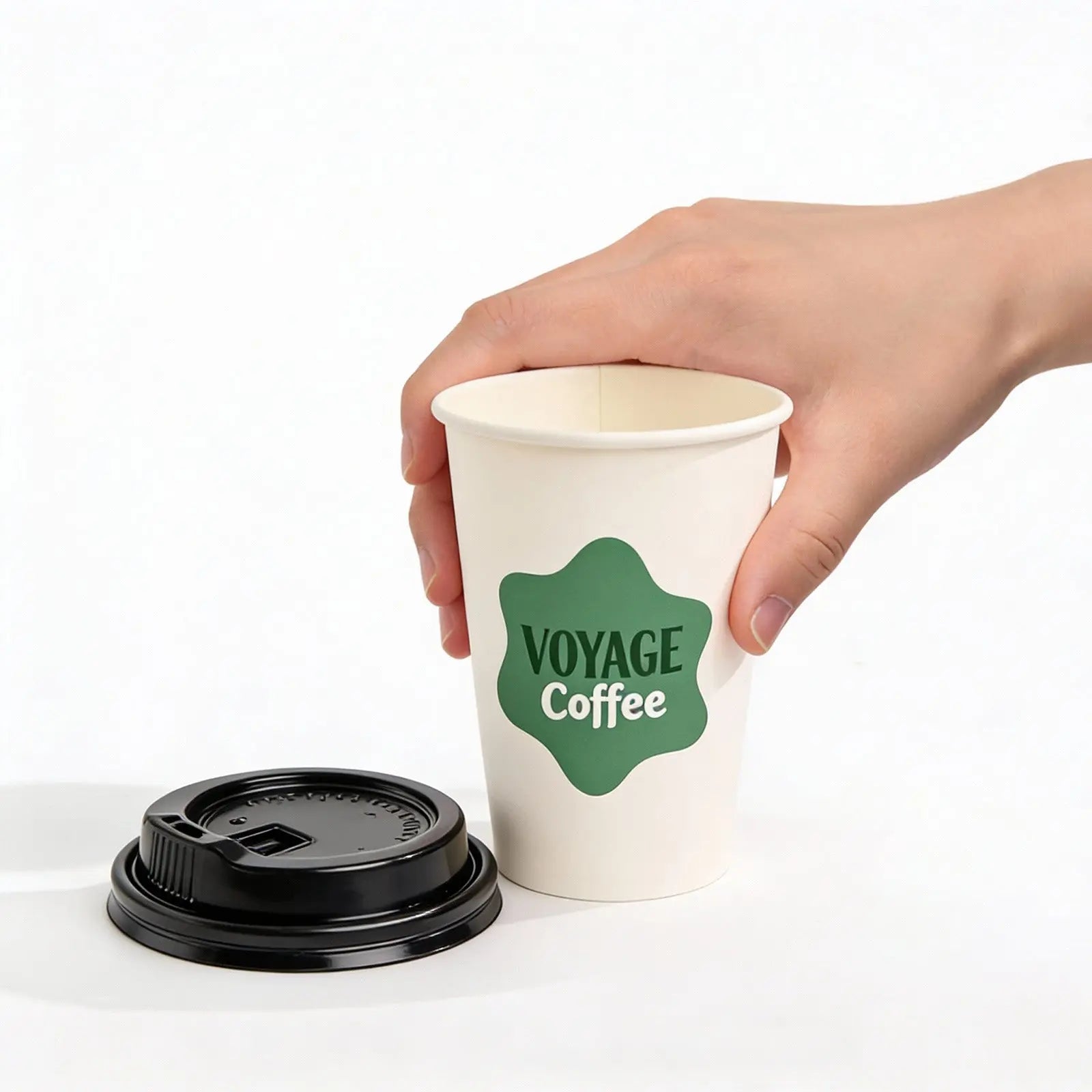 16 oz Custom Recyclable Paper Cups with Lids-SPU RacetopPrint