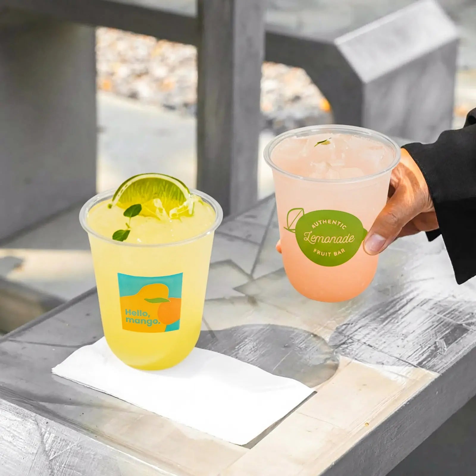 12 oz Custom Recyclable Round Bottom Plastic Cups-SPU RacetopPrint