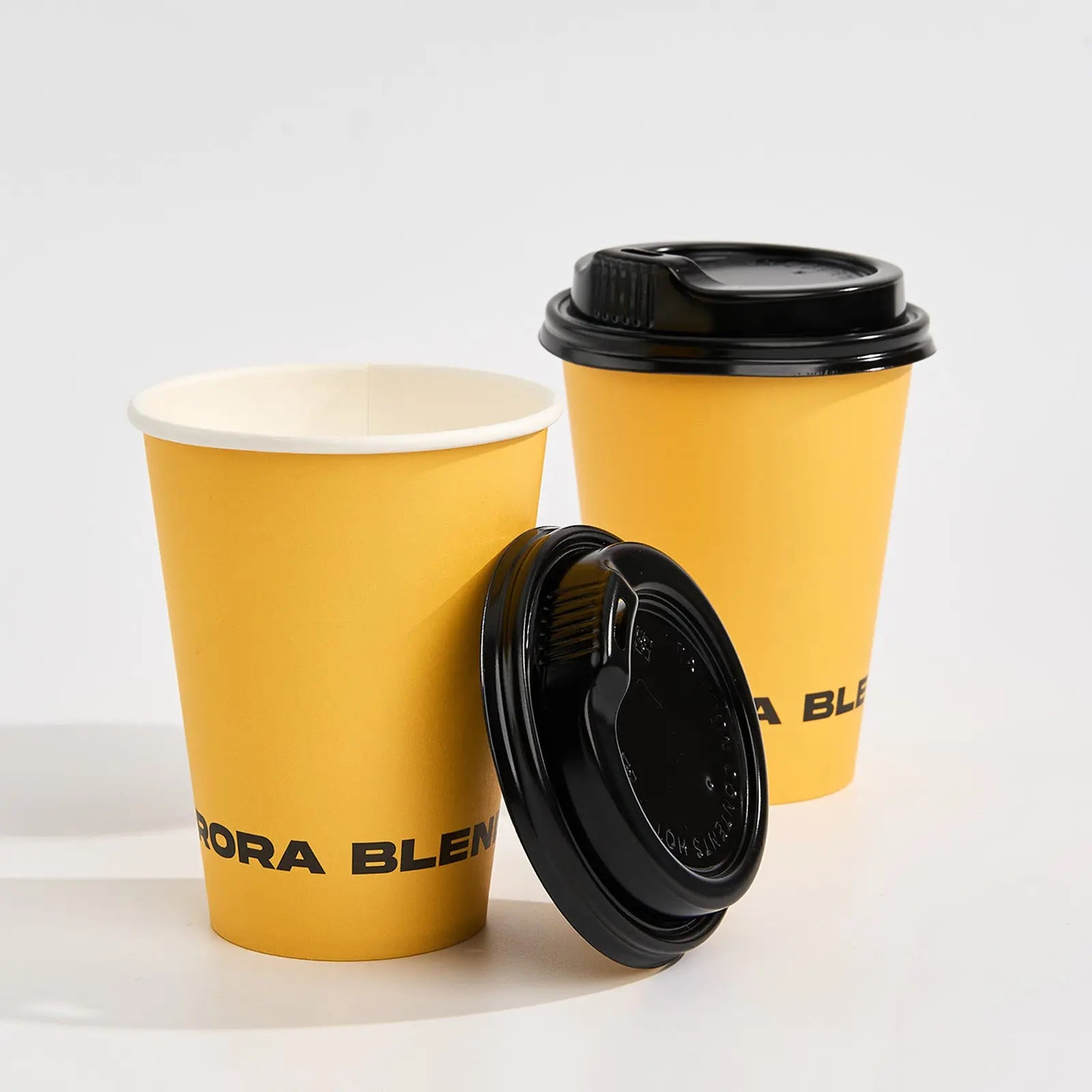 12 oz Custom Recyclable Paper Cups with Lids-SPU RacetopPrint