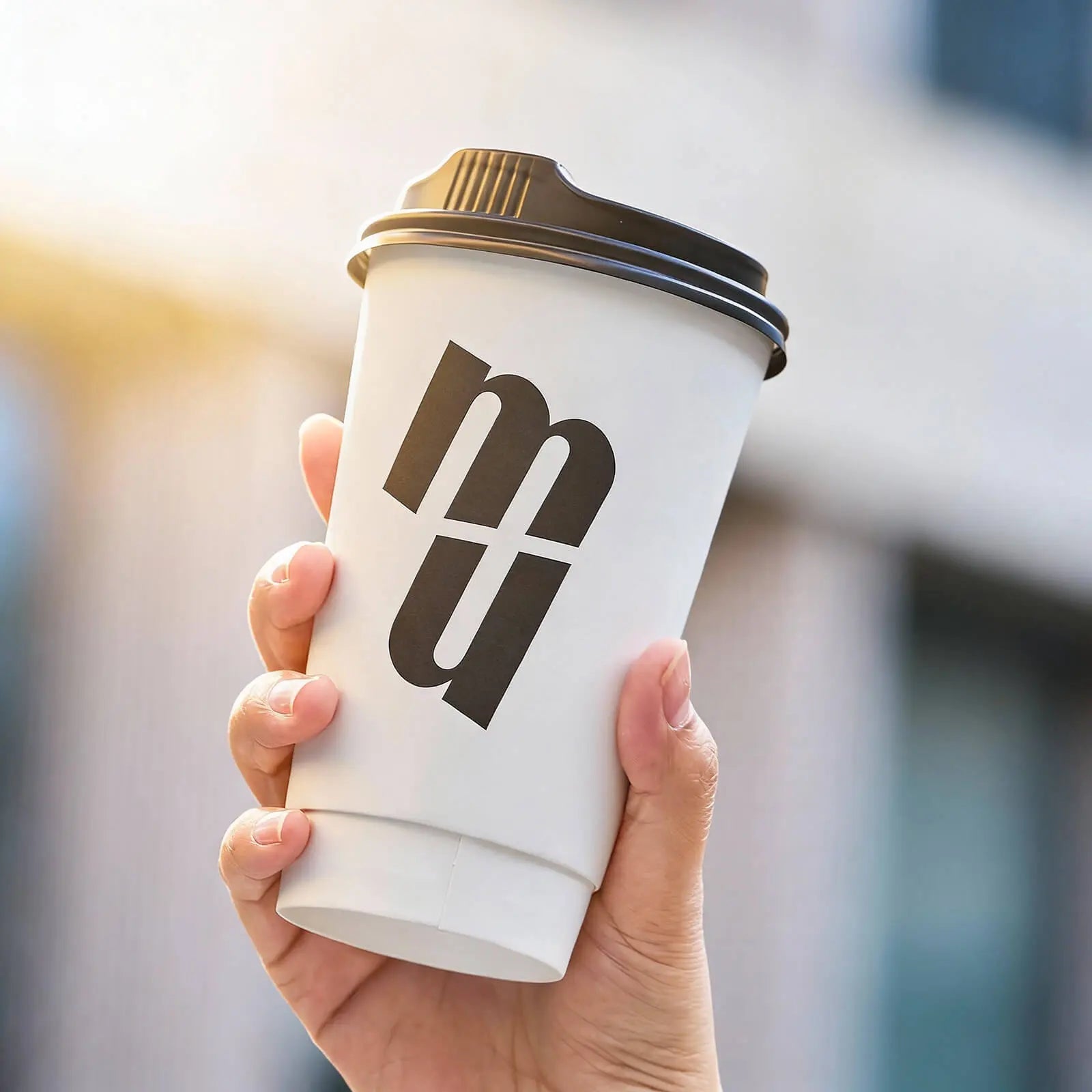 16 oz Custom Compostable Double Wall Paper Cups-SPU RacetopPrint