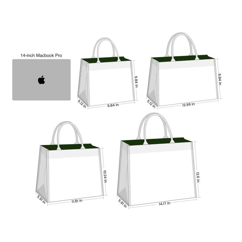 Custom Cotton Canvas Flat Bottom Tote Bag with Padded Handles-SPU RacetopPrint