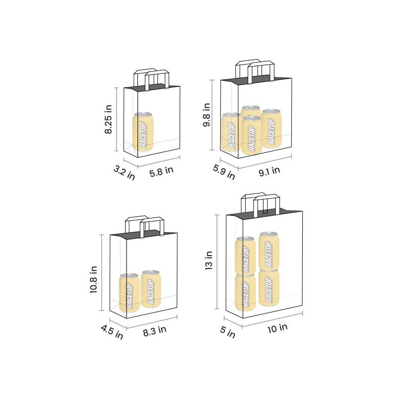 Custom Flat Handle Paper Bags