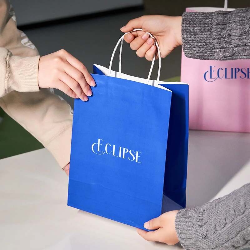 Custom Shopping Paper Bags with Handles-SPU RacetopPrint